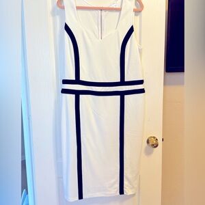 Elegant White and Black Dress